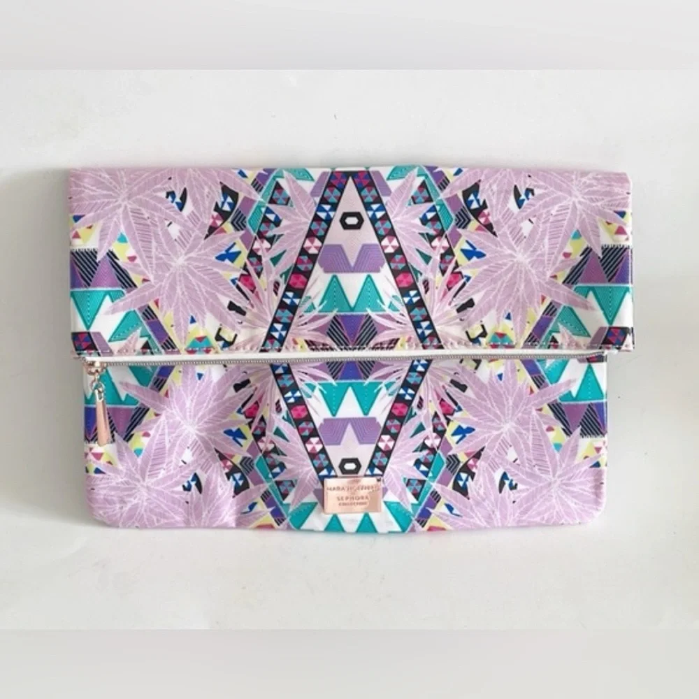 NWOT Mara Hoffman For Sephora Collection Zippered Multicolored Foldover Bag!